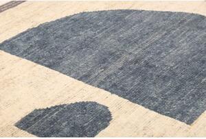 Tappeto Berbero Geometrico Avorio Blu 172x245 Cm