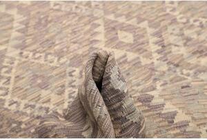 Tappeto Kilim Geometrico Tortora Grigio 213x289 Cm