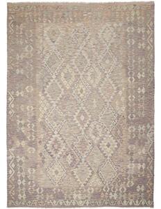 Tappeto Kilim Geometrico Tortora Grigio 213x289 Cm