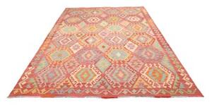 Tappeto Kilim Geometrico Rosso Corallo Multicolore 201x287 Cm