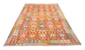 Tappeto Kilim Stilizzato Arancione Multicolore 176x250 Cm