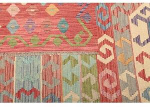 Tappeto Kilim Stilizzato Rosso Mattone Multicolore 208x301 Cm