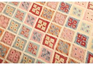 Tappeto Kilim Geometrico Rosso Mattone Avorio 158x204 Cm