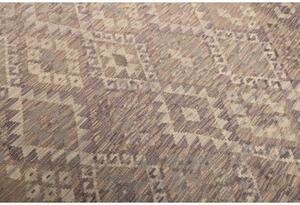Tappeto Kilim Geometrico Tortora Grigio 213x289 Cm