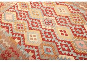 Tappeto Kilim Geometrico Terracotta Multicolore 212x285 Cm