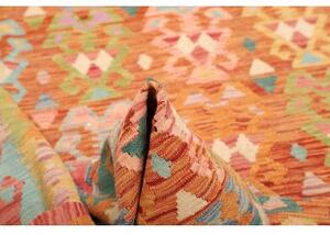 Tappeto Kilim Stilizzato Arancione Multicolore 176x250 Cm