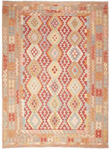 Tappeto Kilim Geometrico Terracotta Multicolore 212x285 Cm
