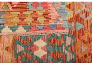 Tappeto Kilim Stilizzato Arancione Multicolore 176x250 Cm