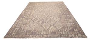 Tappeto Kilim Geometrico Tortora Grigio 213x289 Cm