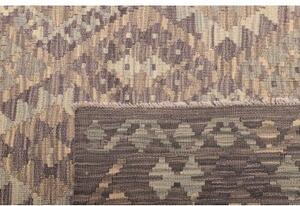 Tappeto Kilim Geometrico Tortora Grigio 213x289 Cm