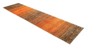 Tappeto Cromopura Geometrico Arancione Marrone Corsia 77x298 Cm