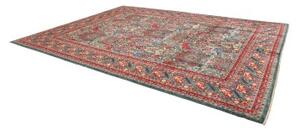 Tappeto Floralia Stilizzato Azzurro Rosso Mattone 301x410 Cm