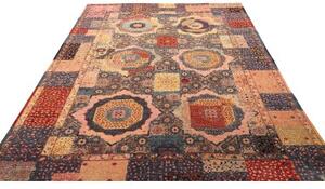 Tappeto Kairo Stilizzato Blu Rosso 200x299 Cm