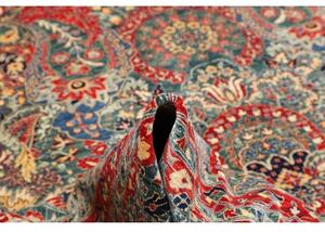 Tappeto Floralia Stilizzato Azzurro Rosso Mattone 301x410 Cm