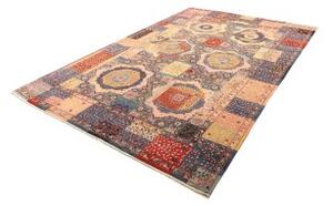 Tappeto Kairo Stilizzato Blu Rosso 200x299 Cm