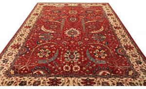 Tappeto Floralia Stilizzato Rosso Avorio 242x340 Cm