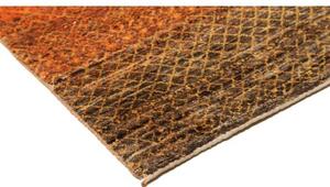 Tappeto Cromopura Geometrico Arancione Marrone Corsia 77x298 Cm