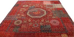 Tappeto Kairo Patchwork Rosso Blu 251x294 Cm