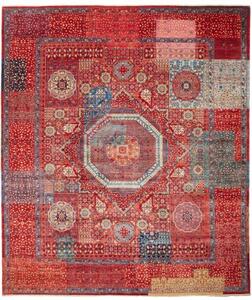 Tappeto Kairo Patchwork Rosso Blu 251x294 Cm