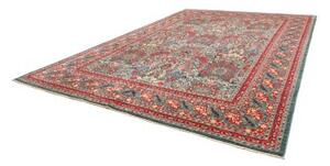 Tappeto Floralia Stilizzato Azzurro Rosso Mattone 301x410 Cm