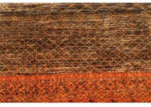 Tappeto Cromopura Geometrico Arancione Marrone Corsia 77x298 Cm