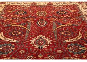 Tappeto Floralia Stilizzato Rosso Avorio 242x340 Cm