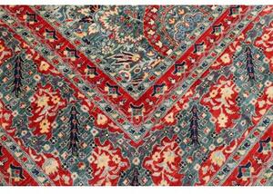 Tappeto Floralia Stilizzato Azzurro Rosso Mattone 301x410 Cm