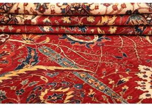 Tappeto Floralia Stilizzato Rosso Avorio 242x340 Cm