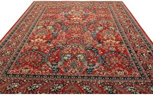 Tappeto Floralia Stilizzato Rosso Blu 275x347 Cm
