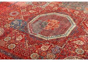 Tappeto Kairo Patchwork Rosso Blu 251x294 Cm
