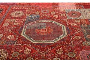 Tappeto Kairo Patchwork Rosso Blu 251x294 Cm
