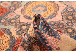 Tappeto Kairo Stilizzato Blu Rosso 200x299 Cm