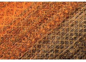 Tappeto Cromopura Geometrico Arancione Marrone Corsia 77x298 Cm