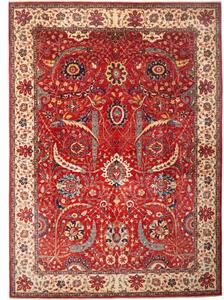 Tappeto Floralia Stilizzato Rosso Avorio 242x340 Cm