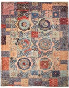 Tappeto Kairo Patchwork Blu Scuro Rosa Cipria 281x350 Cm