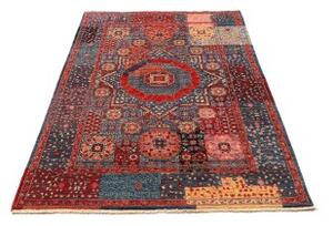 Tappeto Kairo Patchwork Blu Rosso 117x179 Cm