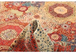 Tappeto Kairo Geometrico Rosso Ruggine Blu Cobalto 253x287 Cm
