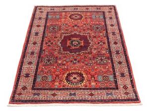 Tappeto Kairo Geometrico Rosso Ruggine Blu Notte 84x120 Cm