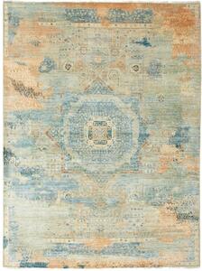 Tappeto Kairo Astratto Azzurro Pesca 150x202 Cm