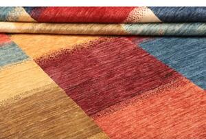 Tappeto Mosaic Geometrico Blu Rosso 244x343 Cm