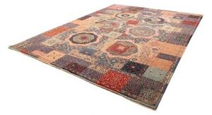 Tappeto Kairo Patchwork Blu Scuro Rosa Cipria 281x350 Cm