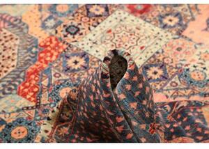 Tappeto Kairo Patchwork Blu Scuro Rosa Cipria 281x350 Cm