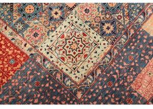 Tappeto Kairo Patchwork Blu Scuro Rosa Cipria 281x350 Cm
