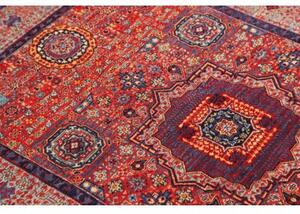 Tappeto Kairo Stilizzato Rosso Blu Scuro 103x147 Cm
