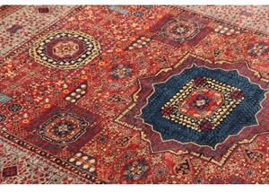 Tappeto Kairo Stilizzato Rosso Azzurro 146x198 Cm
