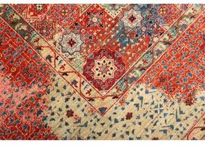 Tappeto Kairo Geometrico Rosso Ruggine Blu Cobalto 253x287 Cm