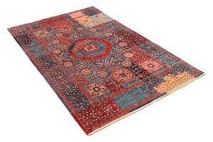 Tappeto Kairo Patchwork Blu Rosso 117x179 Cm