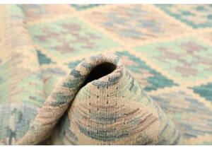 Tappeto Kilim Geometrico Verde Acqua Beige 99x141 Cm
