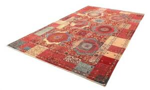 Tappeto Kairo Geometrico Rosso Mattone Azzurro 200x303 Cm
