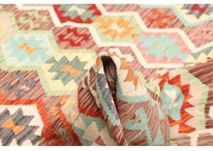 Tappeto Kilim Geometrico Marrone Multicolore 210x284 Cm